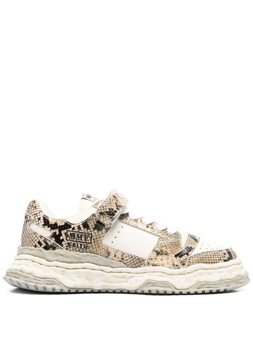 Sneaker bassa KEITH OG Sole in pelle stampata pitone  Mihara Yasuhiro | A14FW709NAT/WHT